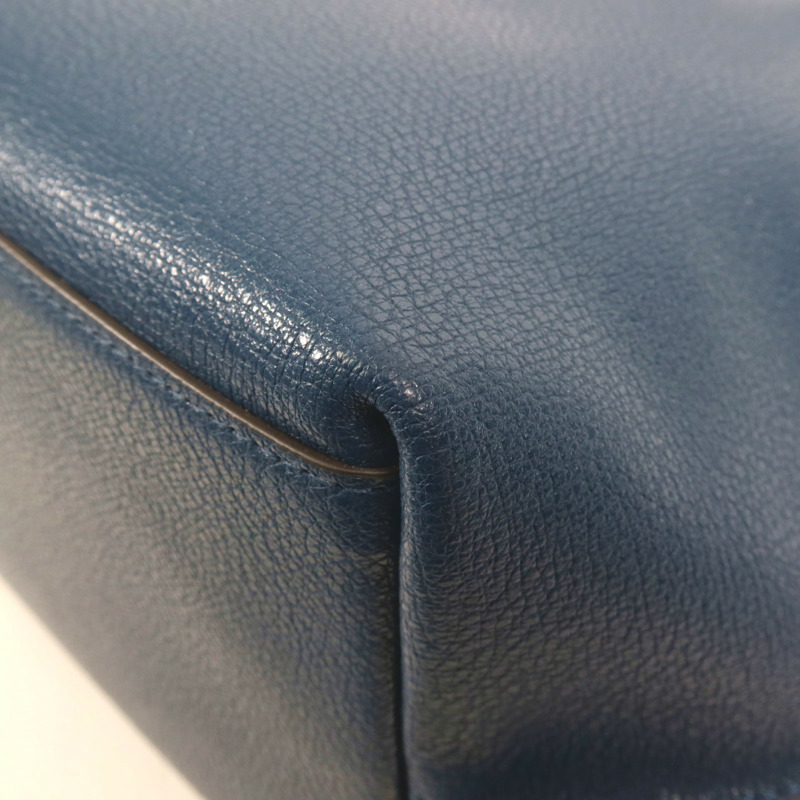 Furla 牛皮皮革Tote Bag銀扣肩背袋-9