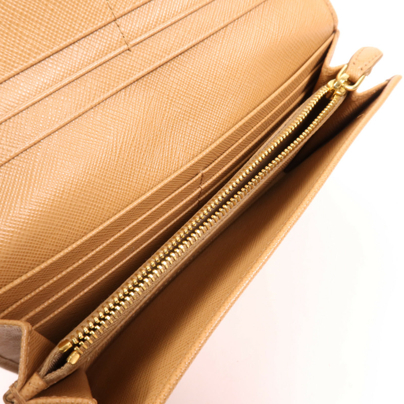 PRADA 牛皮皮革Long Wallet金扣長錢包-4