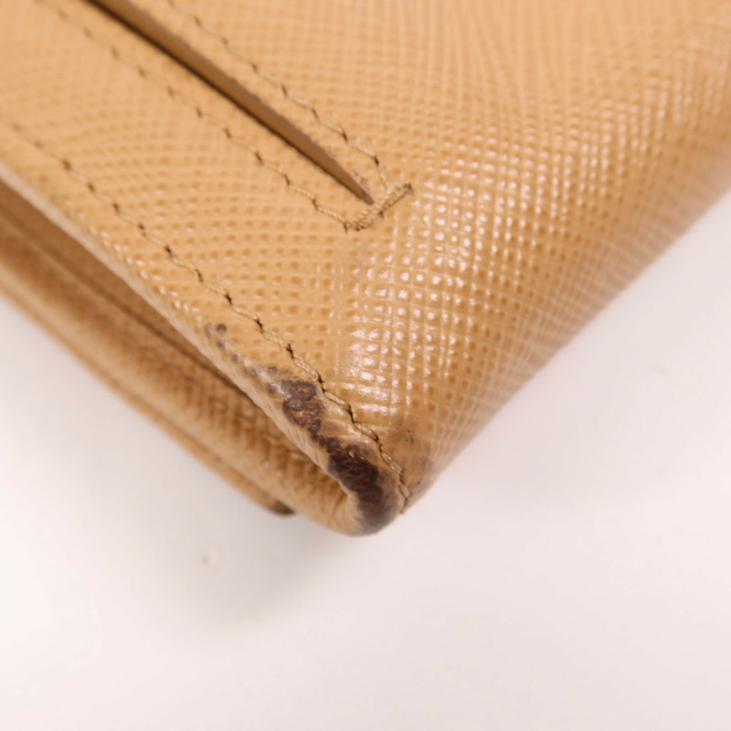 PRADA 牛皮皮革Long Wallet金扣長錢包-10