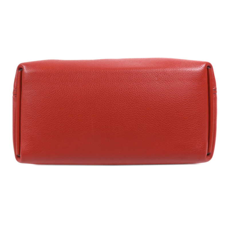 HERMES Evercolor皮革24/24 Mini金扣手挽肩背兩用袋Rouge Piment-3