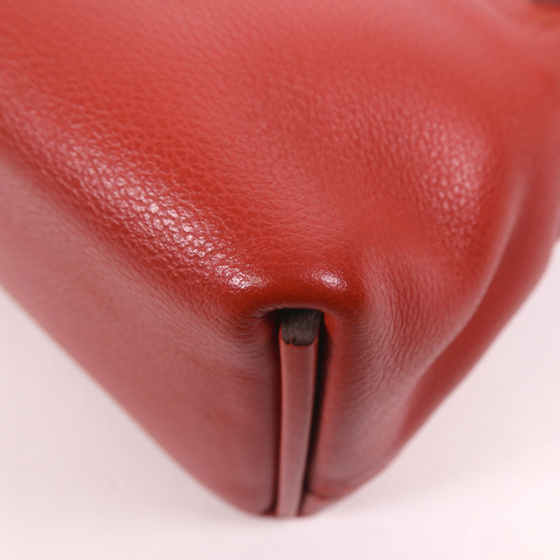 HERMES Evercolor皮革24/24 Mini金扣手挽肩背兩用袋Rouge Piment-12