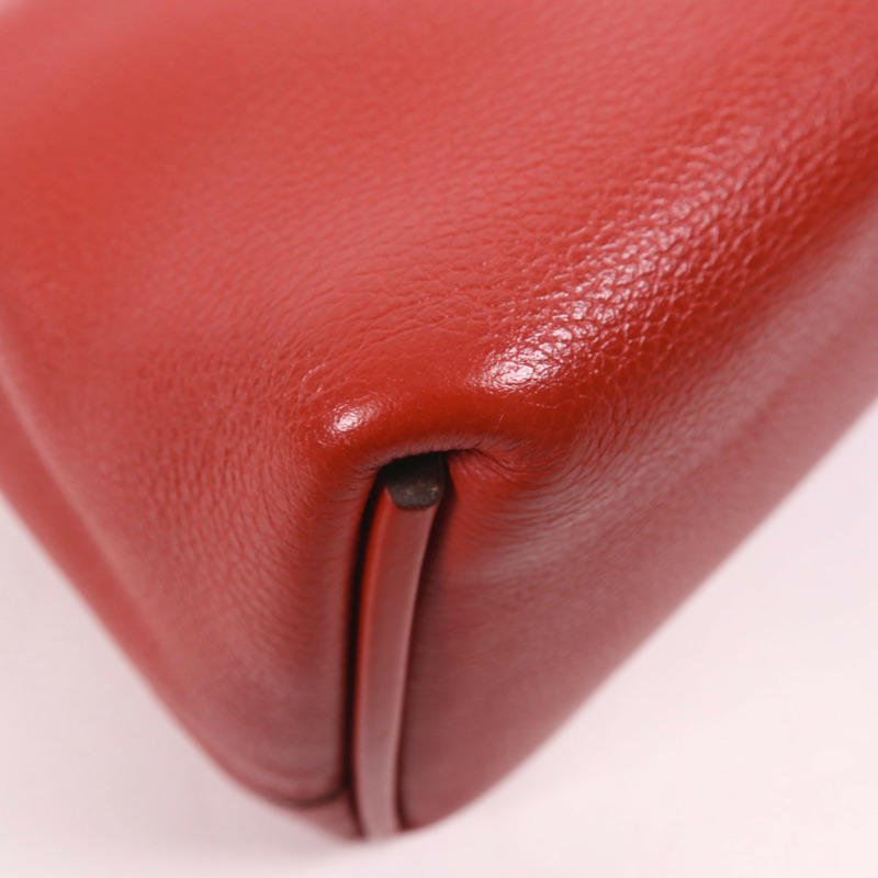 HERMES Evercolor皮革24/24 Mini金扣手挽肩背兩用袋Rouge Piment-13