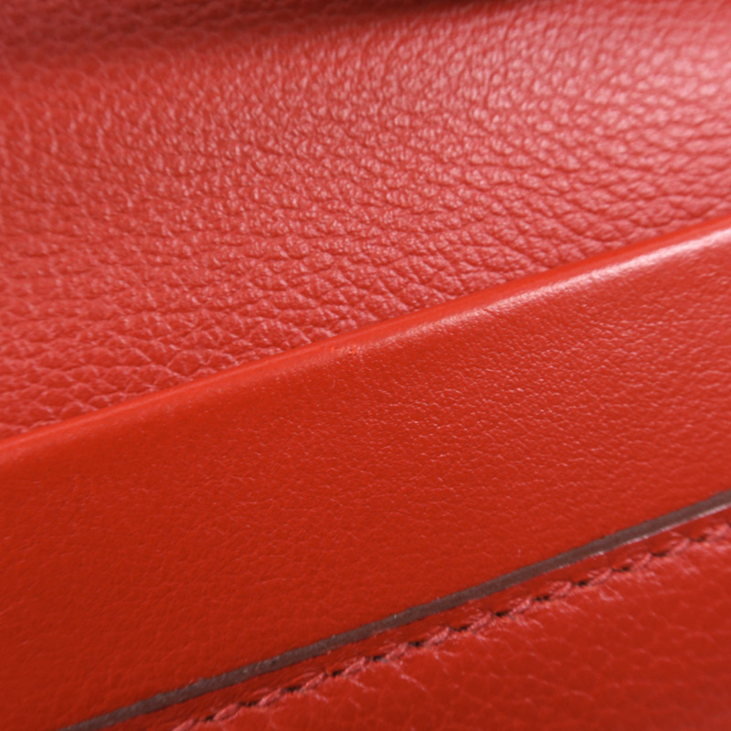 HERMES Evercolor皮革24/24 Mini金扣手挽肩背兩用袋Rouge Piment-14