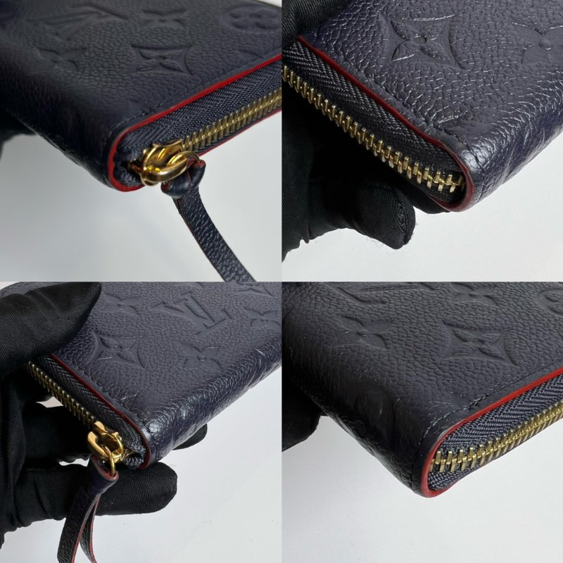 LV M41857 藍壓紋ㄇ拉長夾-6