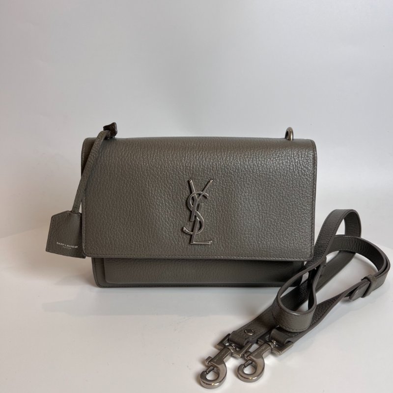 YSL 464673 灰色荔枝SUNSET 包-0