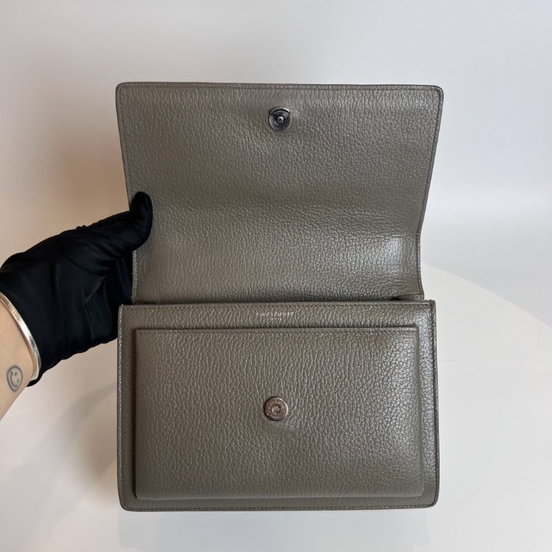 YSL 464673 灰色荔枝SUNSET 包-5