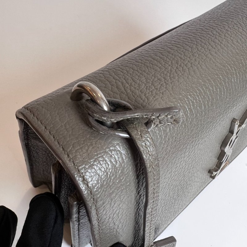 YSL 464673 灰色荔枝SUNSET 包-10