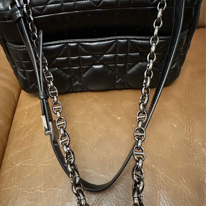 Dior Caro 黑銀 肩背包-6
