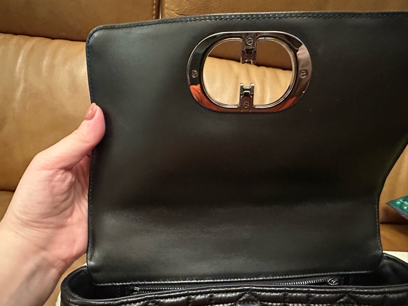 Dior Caro 黑銀 肩背包-7