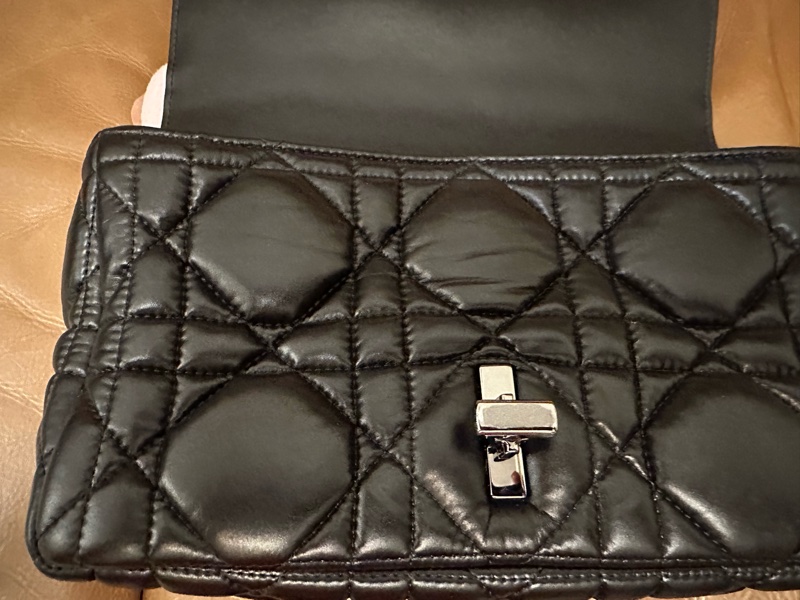 Dior Caro 黑銀 肩背包-8