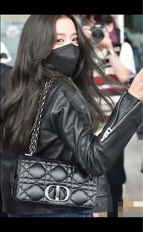 Dior Caro 黑銀 肩背包-10