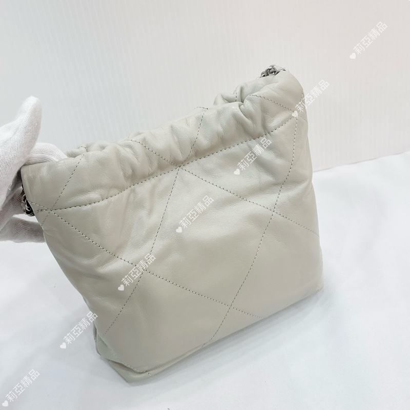 莉亞精品♡ Chanel 22mini水泥灰 二手美包-3