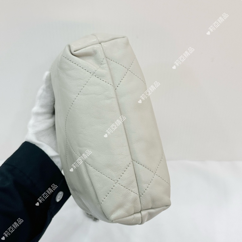 莉亞精品♡ Chanel 22mini水泥灰 二手美包-6