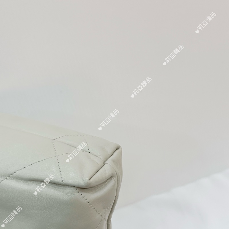 莉亞精品♡ Chanel 22mini水泥灰 二手美包-8