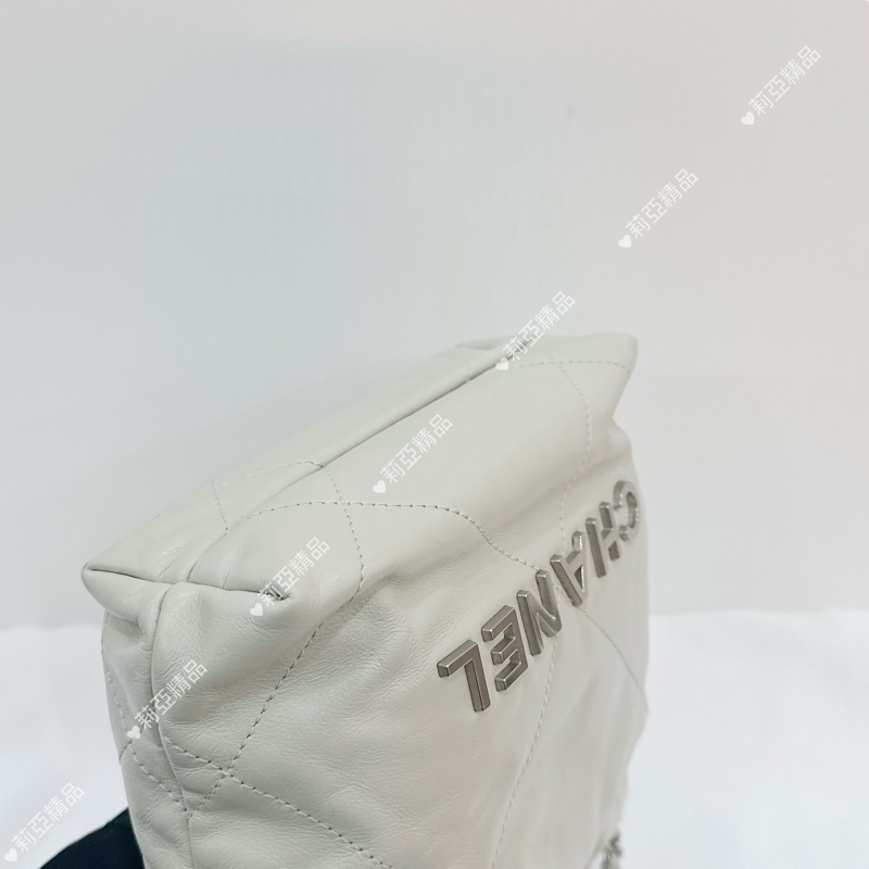 莉亞精品♡ Chanel 22mini水泥灰 二手美包-9