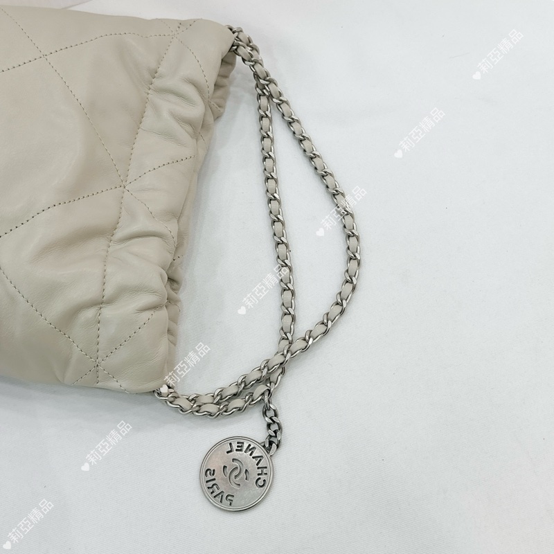 莉亞精品♡ Chanel 22mini水泥灰 二手美包-11