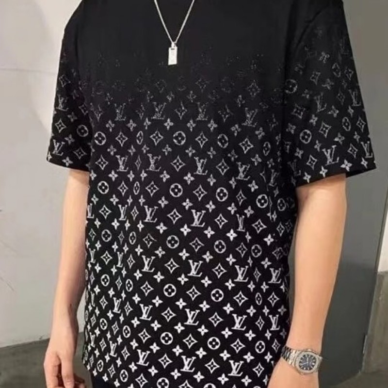 莉亞精品♡LV 黑漸變圓領短袖 尺碼L 二手美衣-2