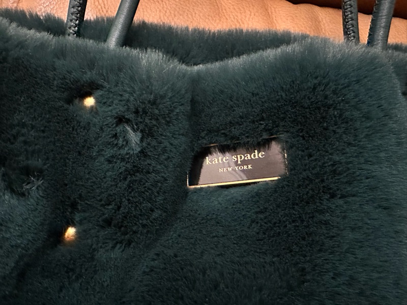 Kate Spade專櫃款毛毛托特包-1