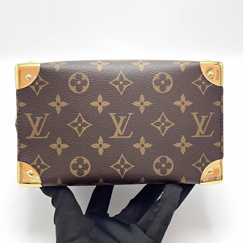 LV Speedy Trunk 20手提斜背包芯片款20*14*5*11.5 99新配件塵袋鎖鑰匙-3