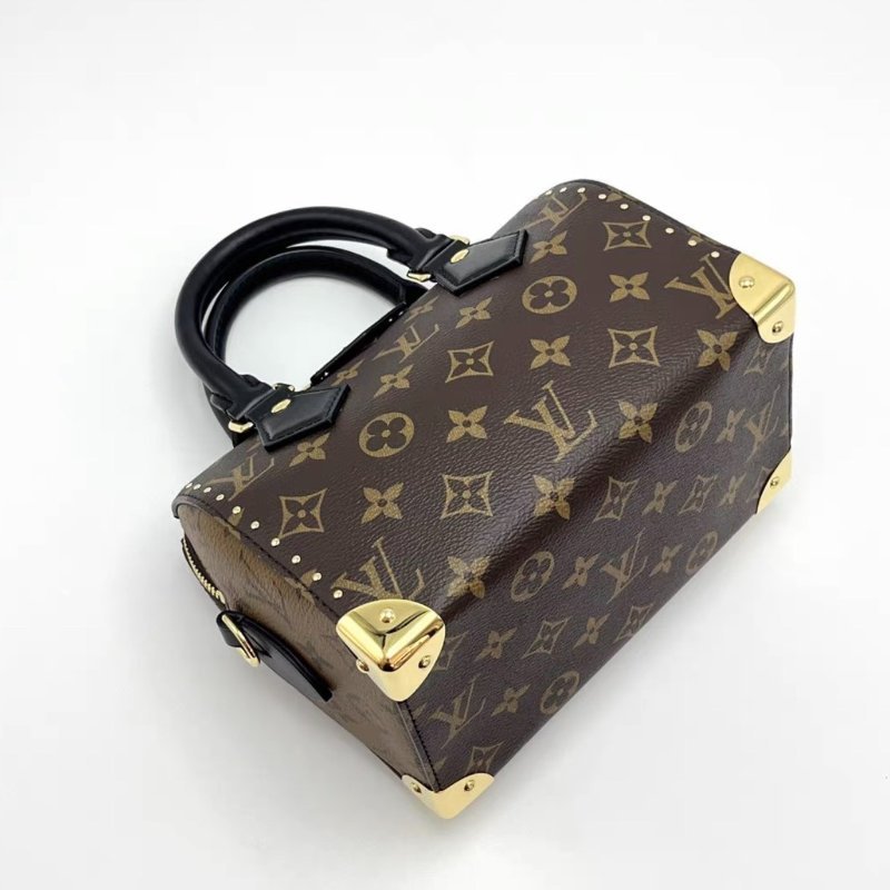 LV Speedy Trunk 20手提斜背包芯片款20*14*5*11.5 99新配件塵袋鎖鑰匙-4