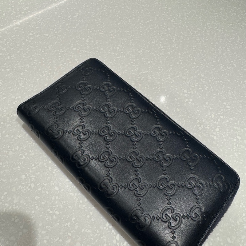 Gucci 深藍長夾 85新-11