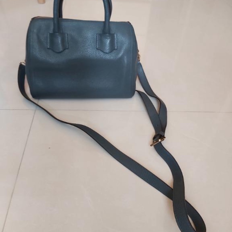 Furla Alba S Satchel in Navy Blue-3