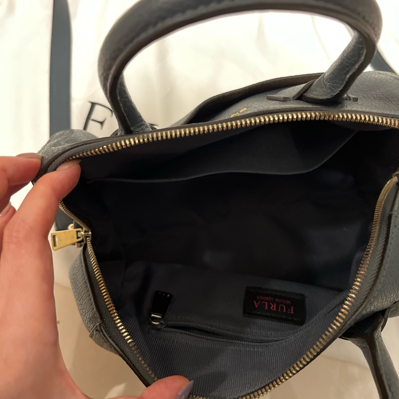 Furla Alba S Satchel in Navy Blue-8