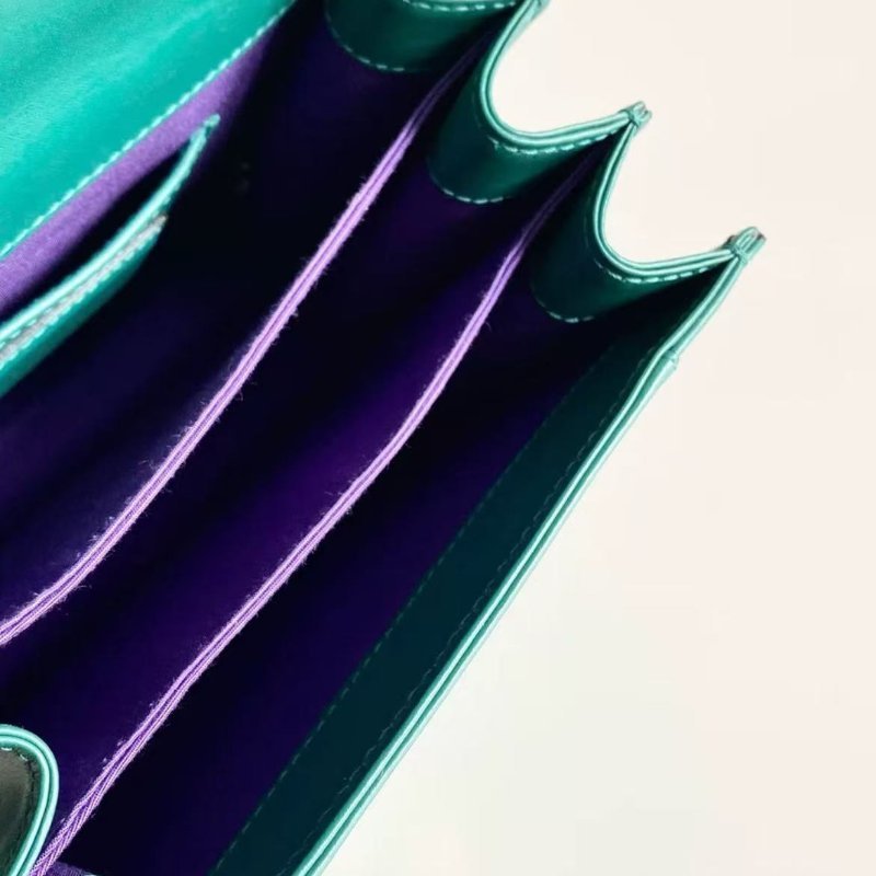 bvlgari 祖母綠蛇頭包風琴包 serpenti forever經典手提鍊條包18*15*9.5cm,全新閒置 配件塵袋-2