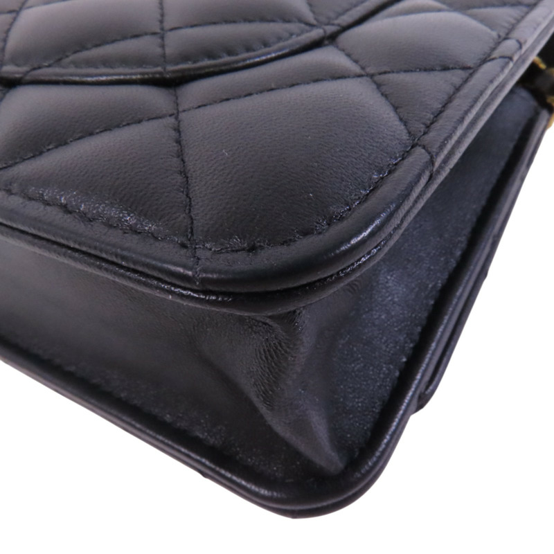 CHANEL 羊皮皮革WOC Wallet On Chain金扣鏈帶肩背袋-13