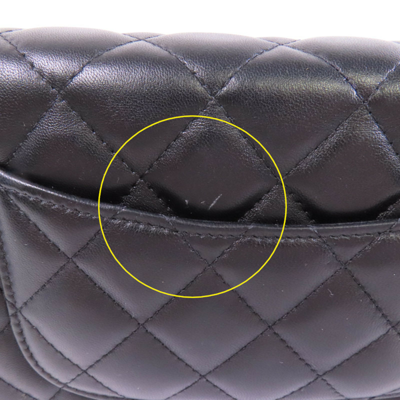 CHANEL 羊皮皮革WOC Wallet On Chain金扣鏈帶肩背袋-18