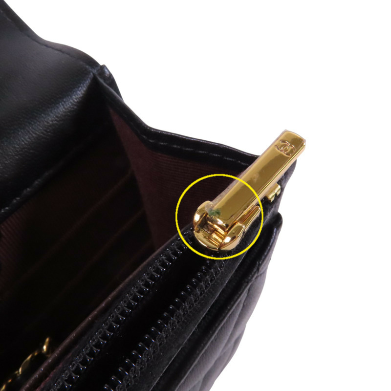 CHANEL 羊皮皮革WOC Wallet On Chain金扣鏈帶肩背袋-20