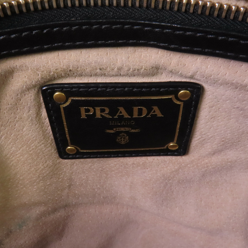 PRADA 牛皮皮革2Way Tote Bag金扣手挽肩背兩用袋-5