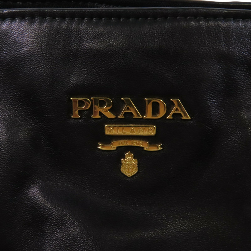 PRADA 牛皮皮革2Way Tote Bag金扣手挽肩背兩用袋-7