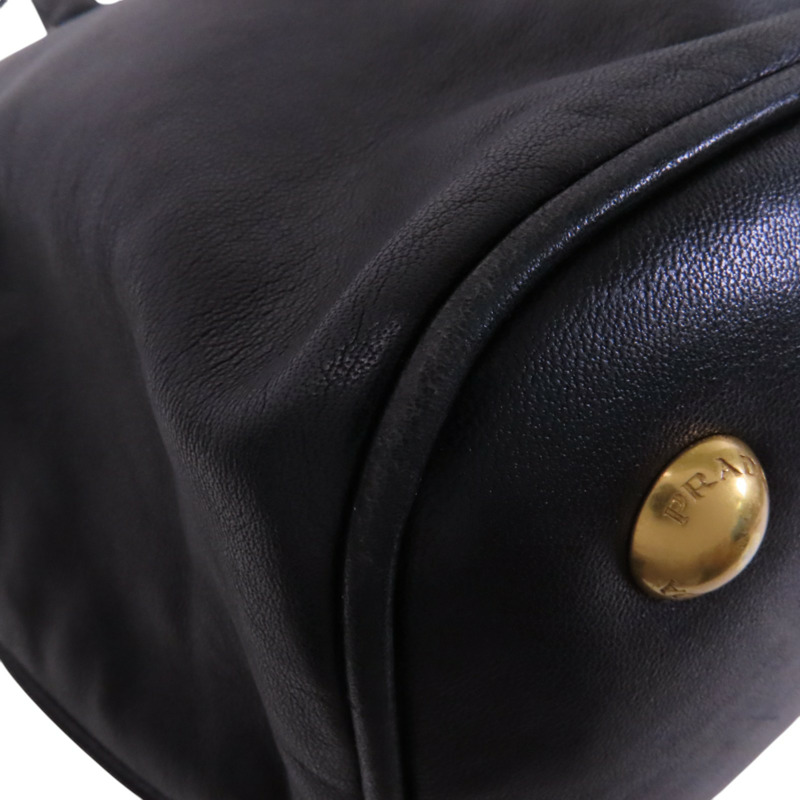 PRADA 牛皮皮革2Way Tote Bag金扣手挽肩背兩用袋-10