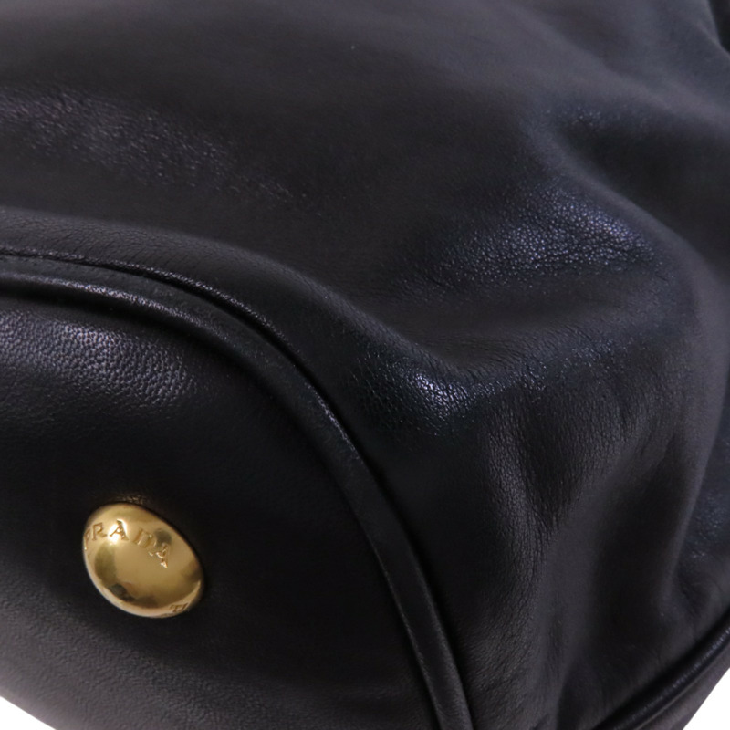PRADA 牛皮皮革2Way Tote Bag金扣手挽肩背兩用袋-11