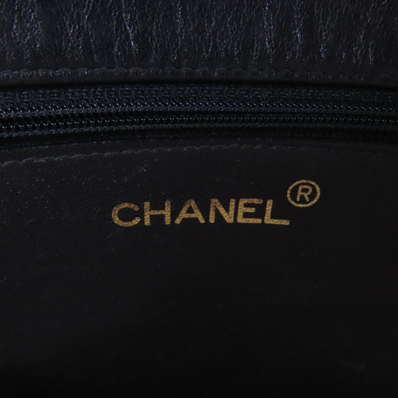 CHANEL 羊皮皮革Shoulder Tote金扣鏈帶肩背袋-5