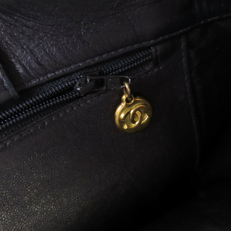 CHANEL 羊皮皮革Shoulder Tote金扣鏈帶肩背袋-8