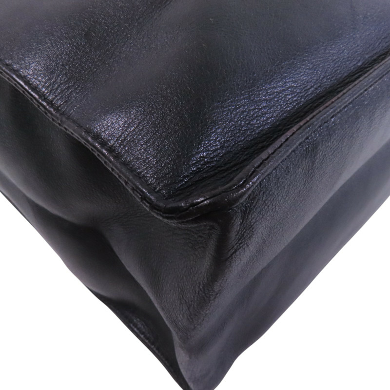 CHANEL 羊皮皮革Shoulder Tote金扣鏈帶肩背袋-11