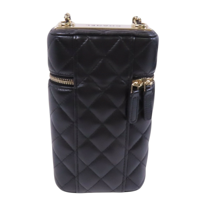 CHANEL 羊皮皮革Vanity Phone Case with Chain金扣鏈帶肩背袋-1