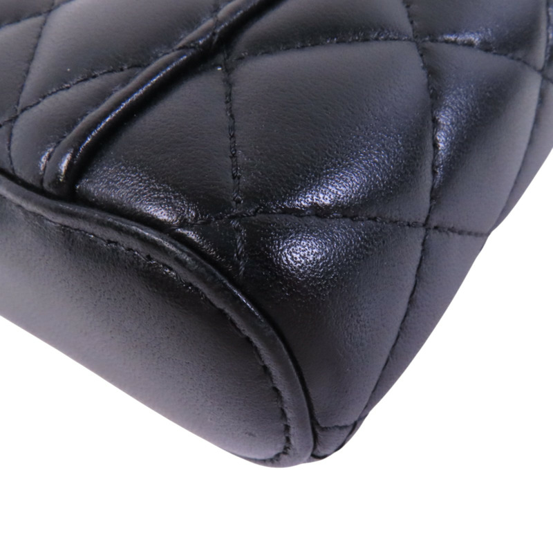 CHANEL 羊皮皮革Vanity Phone Case with Chain金扣鏈帶肩背袋-13