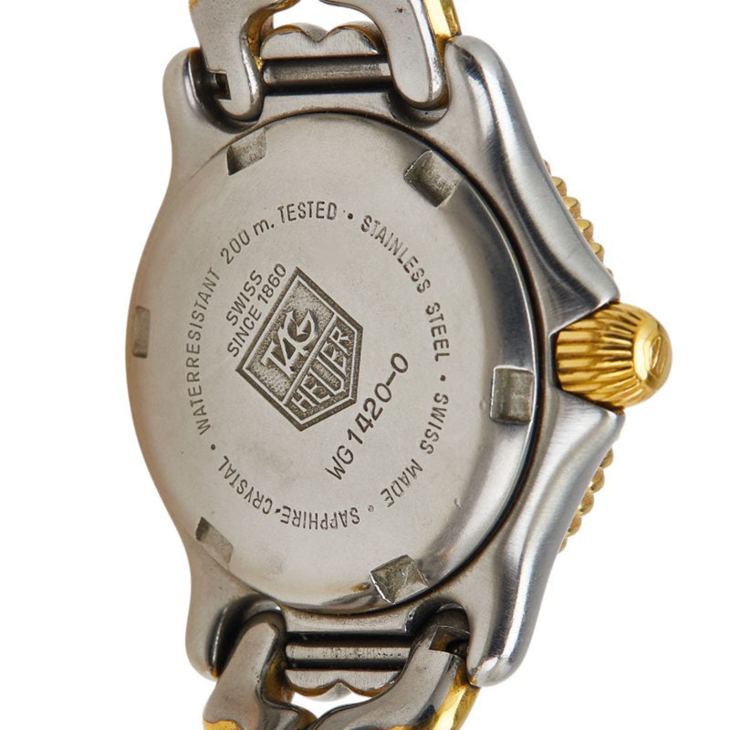 泰格豪雅 Cell 手錶 WG1420-0 石英 灰色錶盤 不鏽鋼 鍍層 女士腕錶 HEUER-3