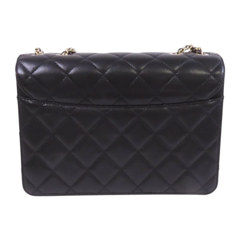 CHANEL 羊皮皮革Chain Shoulder Bag金扣鏈帶肩背袋-1