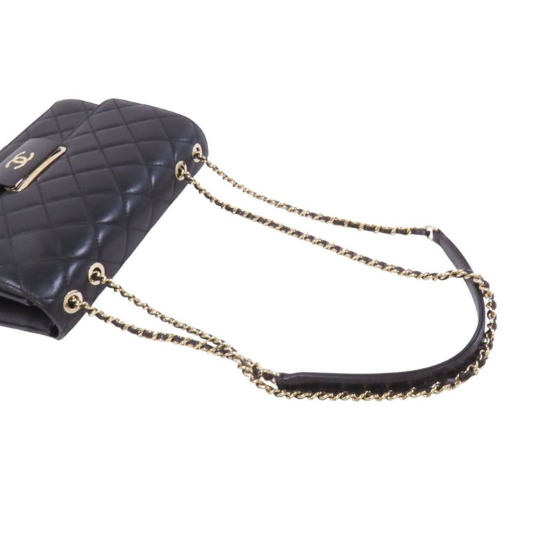 CHANEL 羊皮皮革Chain Shoulder Bag金扣鏈帶肩背袋-7
