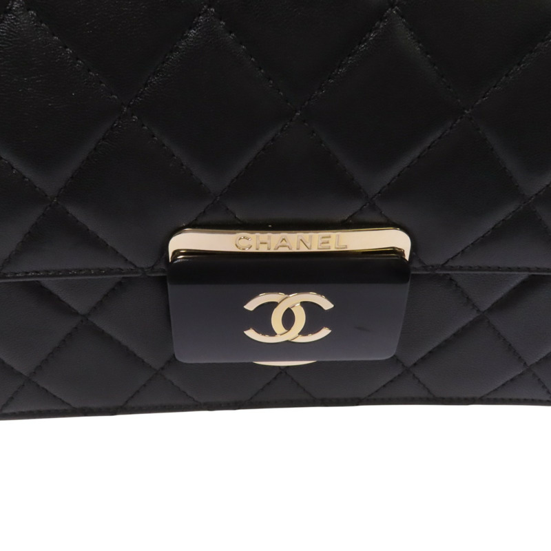 CHANEL 羊皮皮革Chain Shoulder Bag金扣鏈帶肩背袋-8