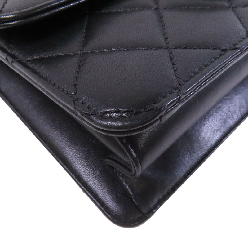 CHANEL 羊皮皮革Chain Shoulder Bag金扣鏈帶肩背袋-10
