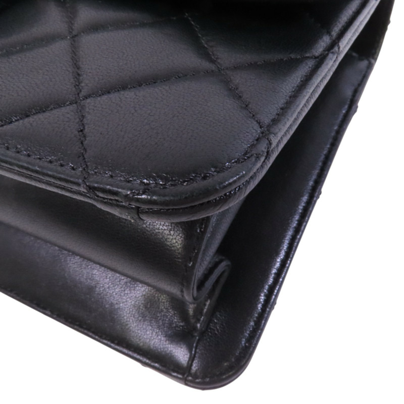 CHANEL 羊皮皮革Chain Shoulder Bag金扣鏈帶肩背袋-11