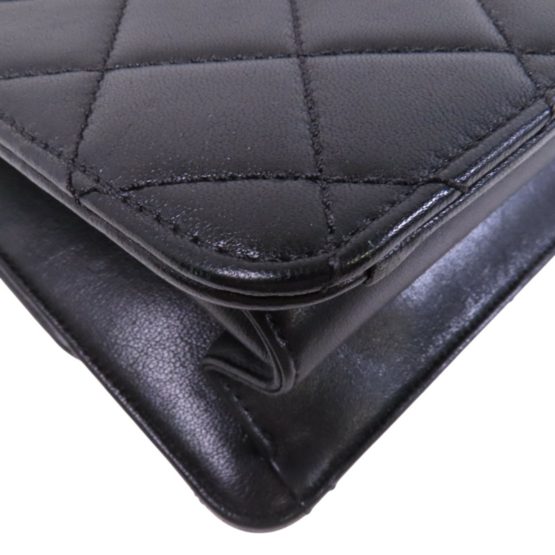 CHANEL 羊皮皮革Chain Shoulder Bag金扣鏈帶肩背袋-12