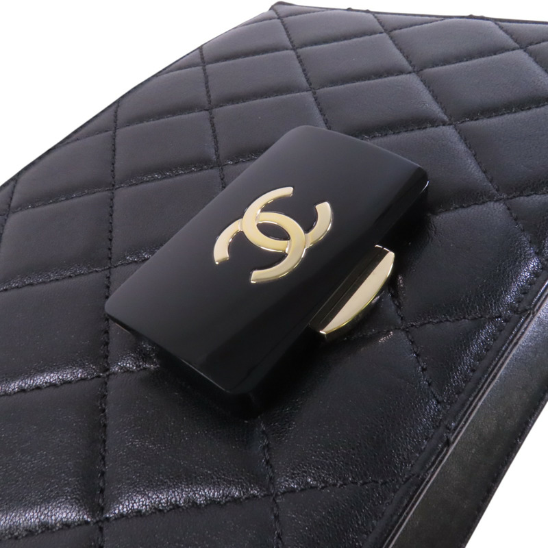 CHANEL 羊皮皮革Chain Shoulder Bag金扣鏈帶肩背袋-15