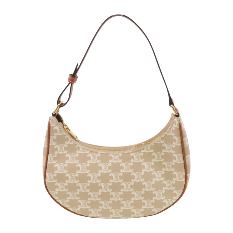 CELINE Trionphe塗層帆布Aca Medium Bag金扣肩背袋-1