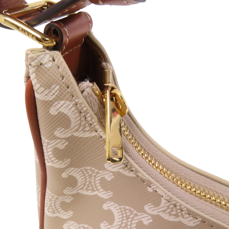 CELINE Trionphe塗層帆布Aca Medium Bag金扣肩背袋-8